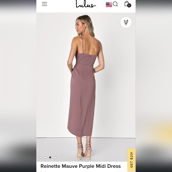 Lulus Reinette Mauve Midi Dress - Picture 2 of 5